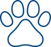 Pictogramme d'empreinte de chien